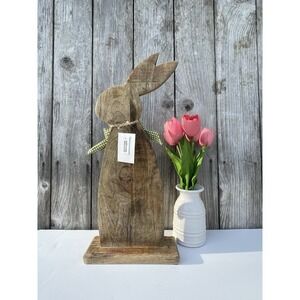 Martha Stewart Wooden Easter Bunny Rustic Farmhouse Spring Decoration 14 Inches